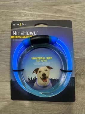 CH189 Nite Ize NiteHowl LED Safety Necklace Reusable Visibility Pets Blue